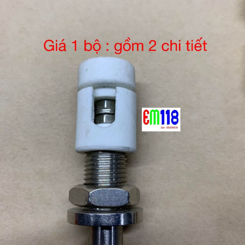 Chụp sứ chịu nhiệt cách điện lắp trở sấy M16 / giá 1 bộ