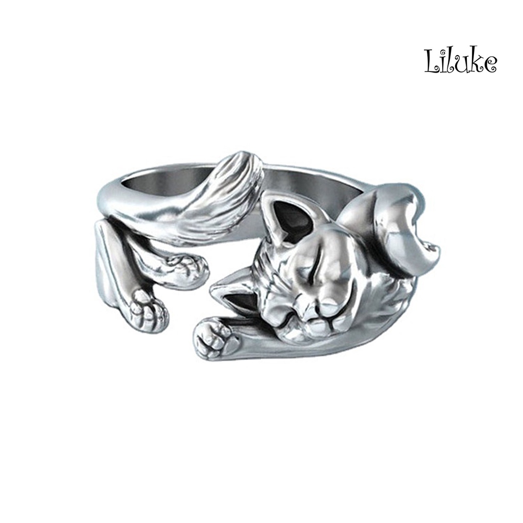 Nhẫn Cưới Hình Mèo LK-Cute Có Thể Điều Chỉnh Kích Cỡ