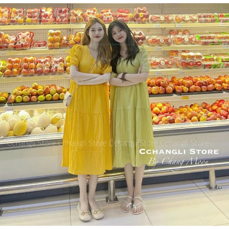 Váy babydoll xốp nhăn loại 1