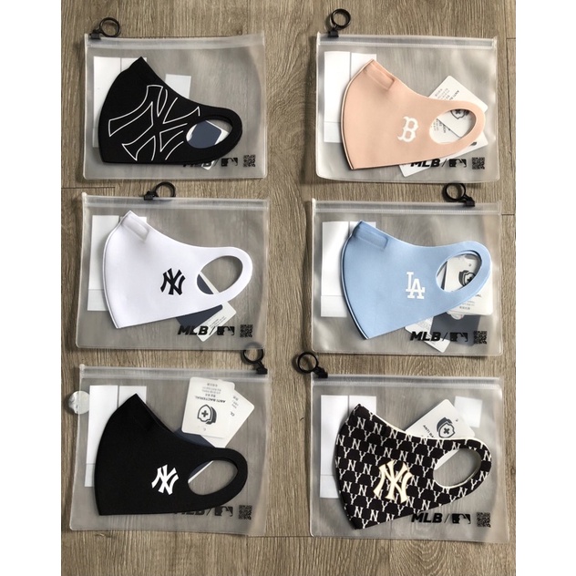 Chính Hãng MLB - Khẩu trang vải Mega Logo 32ETM2111 50L