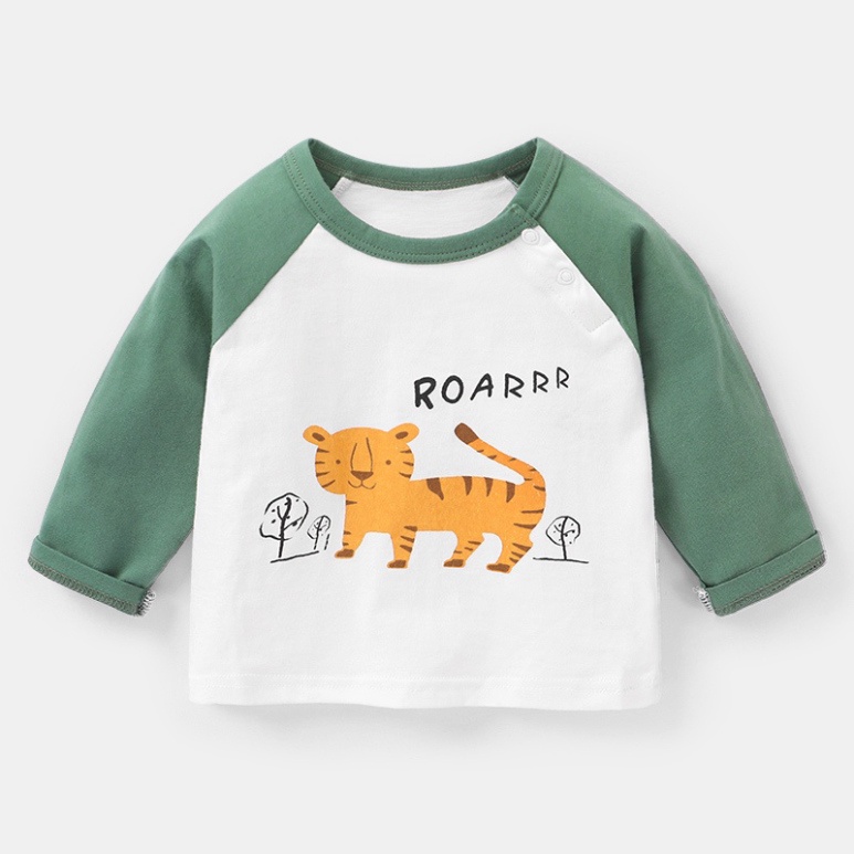 Áo thun lạnh kiểu dáng hình thú, áo dài tay cho bé Trai bé Gái từ 4-18kg