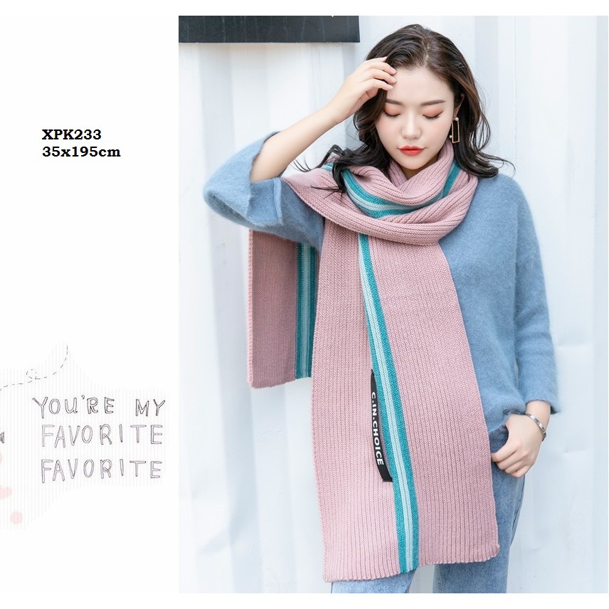 XPK233 Khăn len cashmere 35x190cm