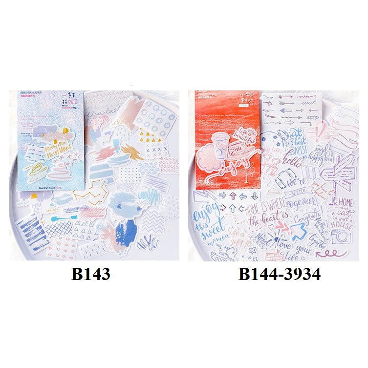 Hình dán trang trí Mo Card 40 miếng