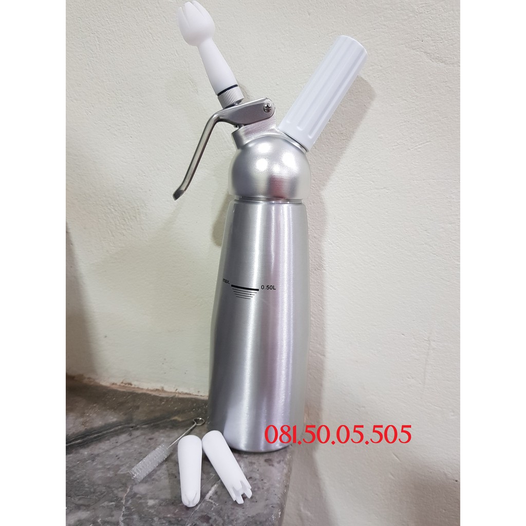 Bình xịt kem tươi Mosa 500ml cho đồ uống đá xay