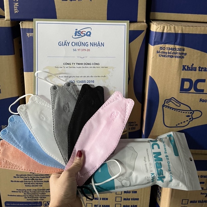 Set 50 Cái Khẩu Trang 4 Lớp KF94 Hàn Quốc - Khẩu Trang Y Tế 4D Chống Bụi Mịn, Kháng Khuẩn An Toàn