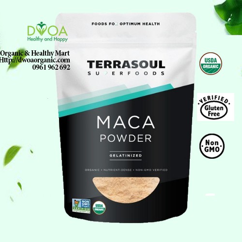 Bột nhân sâm Maca Peru hữu cơ Terrasoul 454g