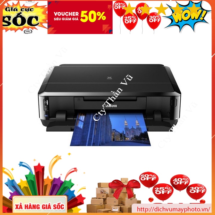 Máy in phun màu Canon IP7270 in hình ảnh văn bản phun màu có kết nối wifi không dây tiện lợi