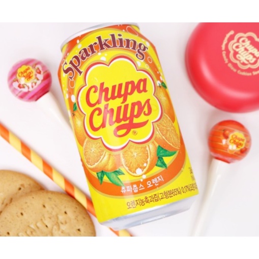 Soda Trái Cây Vị Kẹo Chupa Chups Nho Dâu Cam Cực Ngon - Hàn Quốc