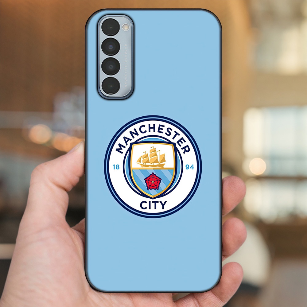 Ốp lưng Oppo Reno 4 Pro viền đen in hình Manchester City MC