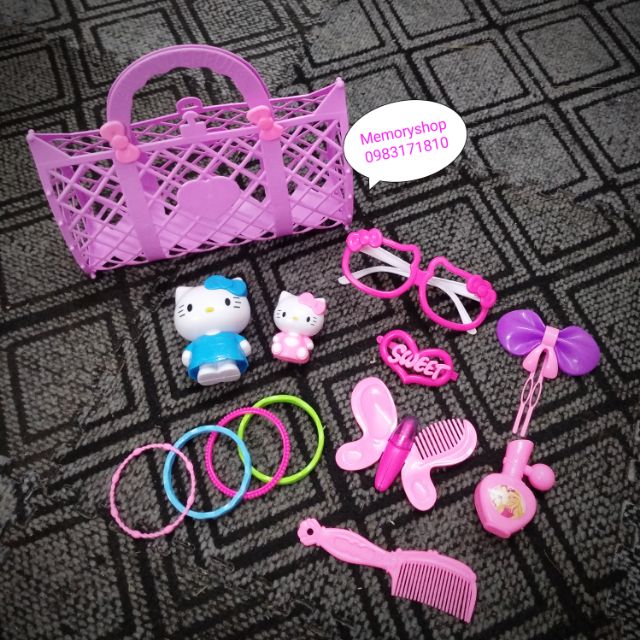 Bộ đồ chơi trang điểm Hello Kitty kèm giỏ xách