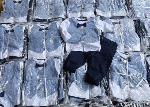 Bộ vest hm xuất bé trai