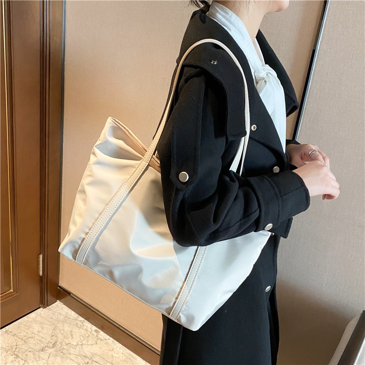 Túi Tote Vải Oxford Trơn Ulzzang Đeo Vai Đựng Laptop 14 inch Đi học Đi làm Công Sở, T005