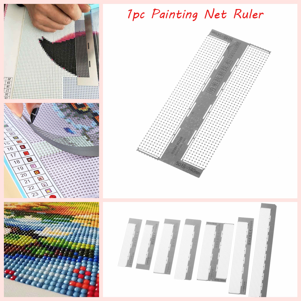 Thước lưới làm tranh đính đá 5D làm trang sức DIY 50 ngăn 141mm 140mm chống dính tiện lợi