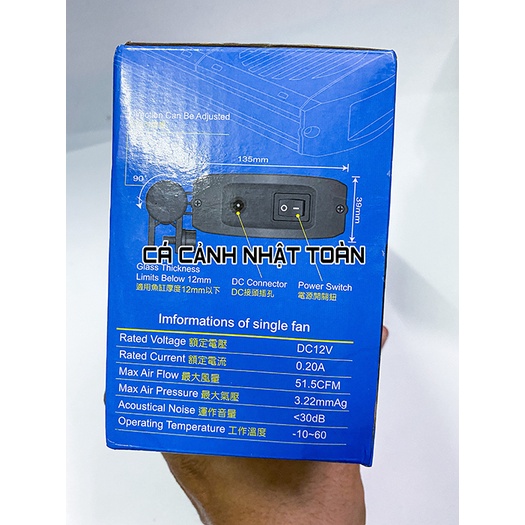 QUẠT TẢN NHIỆT 2 CÁNH HỒ THỦY SINH COOLING 2 FAN AQUA WORLD 65-70CM