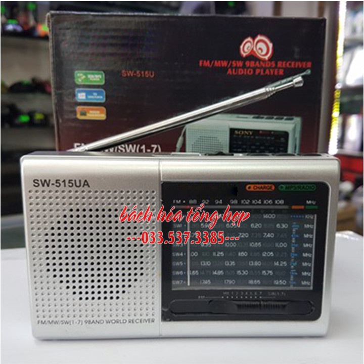 Đài fm radio usb thẻ nhớ, máy radio 515 nhỏ gọn, độ bền cao