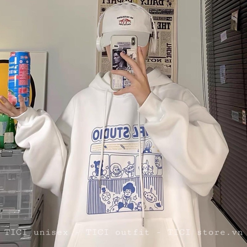 Áo hoodie unisex nam nữ nỉ Unfl Studio, Áo nỉ bông ulzzang unisex nam nữ Cheery Store SP000835