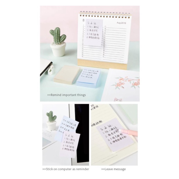 Giấy Note - Giấy Ghi chú màu pastel hình chữ nhật