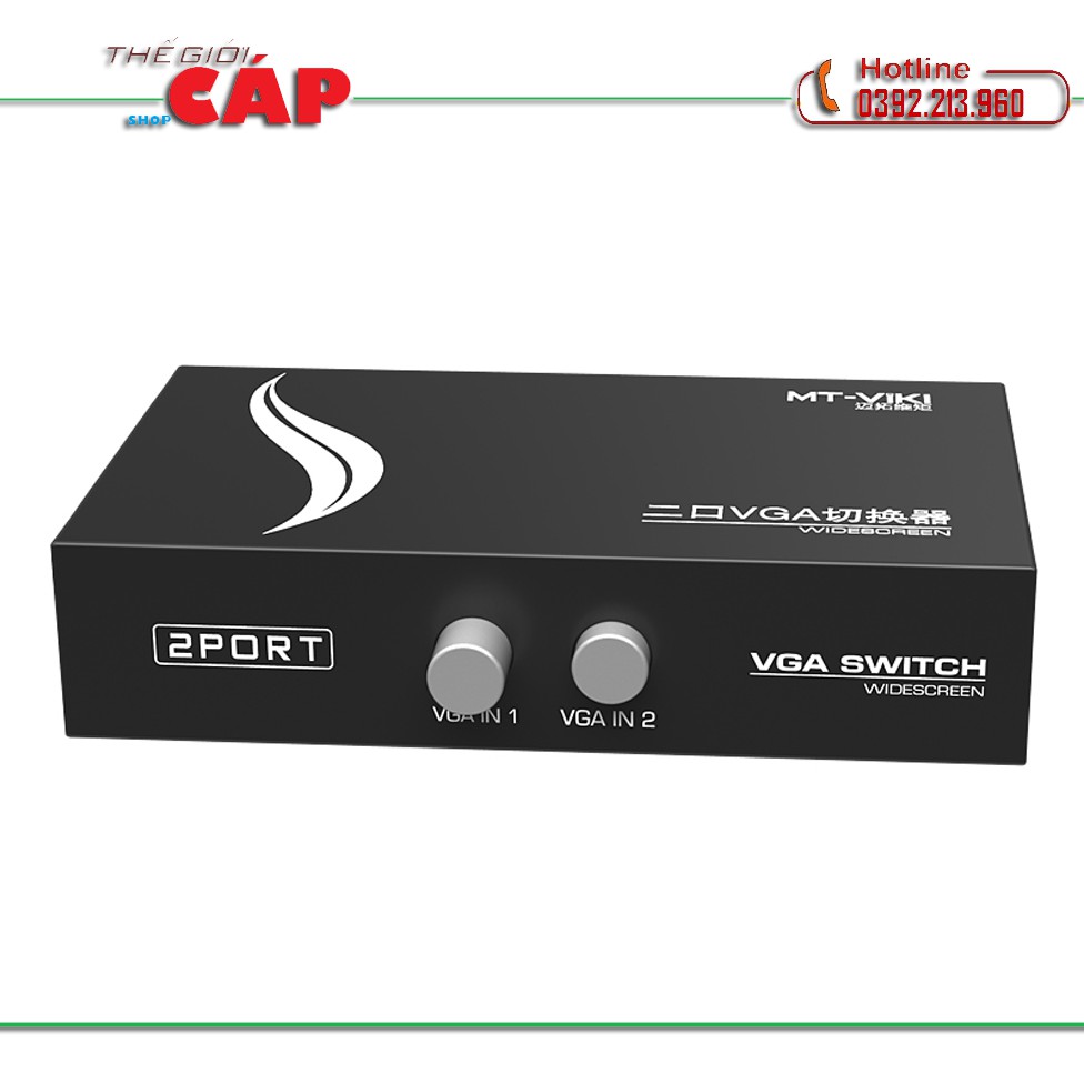 Bộ gộp VGA 2 vào 1 ra MK-VIKI (2 Port VGA Switch)