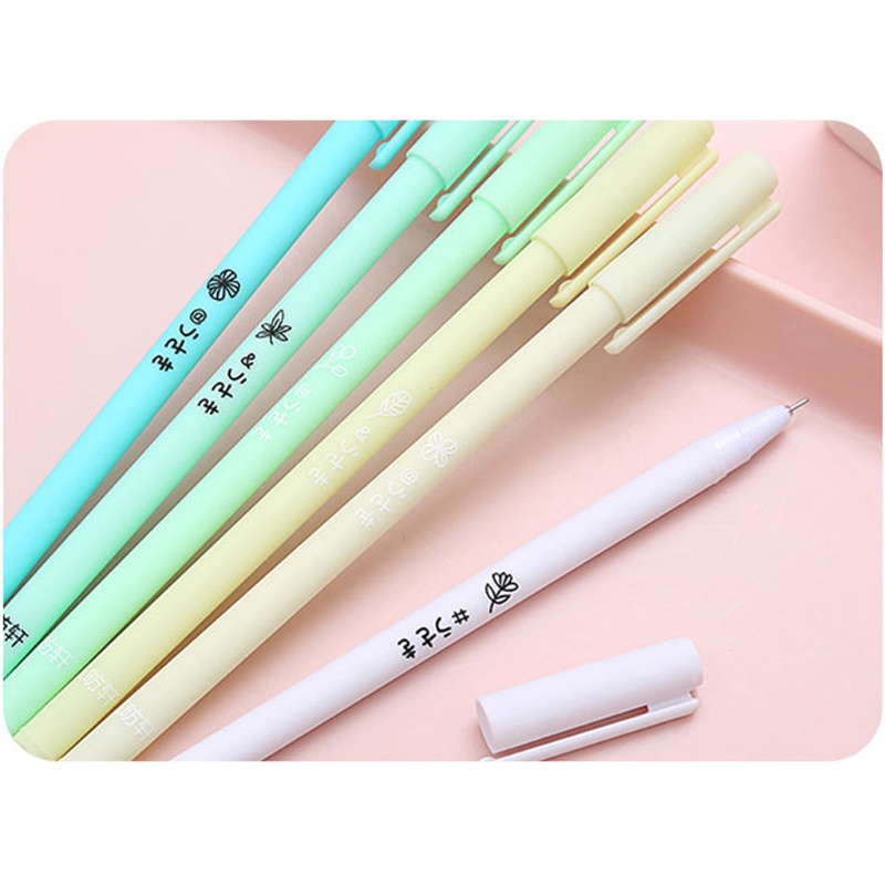 Bộ 6 Bút Mực Gel Ngòi 0.5mm Màu Sắc Macaron Xinh Xắn