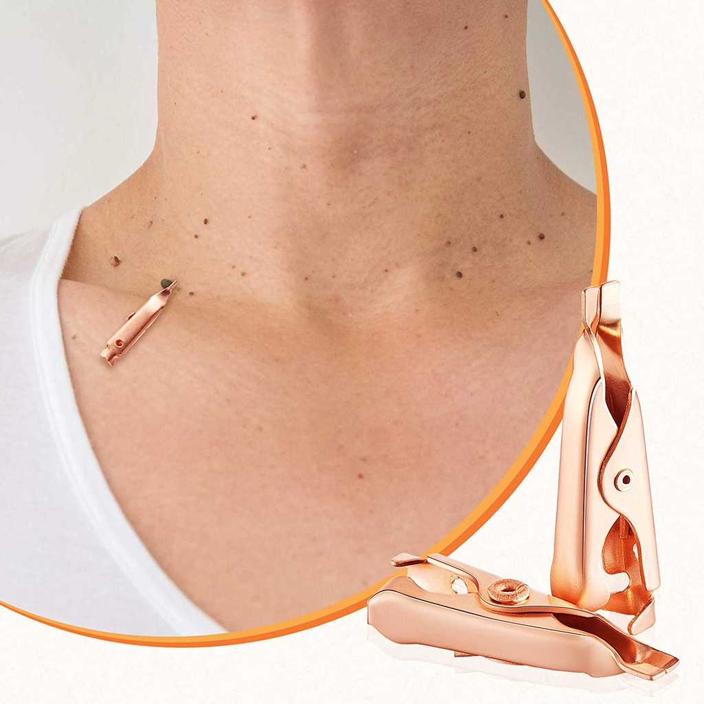 Bộ 2 Dụng Cụ Kẹp Loại Bỏ Thẻ Trên Da / Thẻ Xăm Nhỏ Bằng Đồng