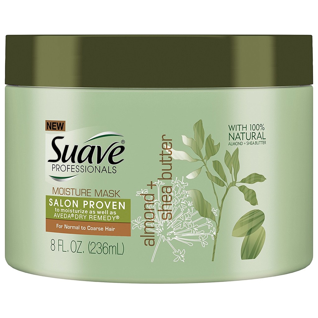 Kem ủ giúp dưỡng ẩm &amp; phục hồi tóc Suave Professionals Moisture Hair Mask Almond/Shea Butter 236ml (Mỹ)