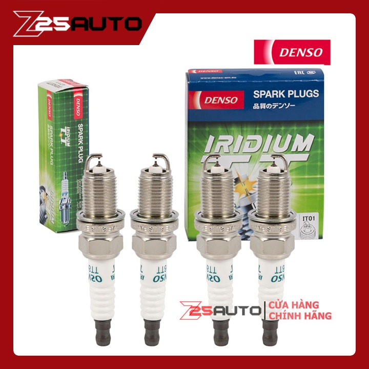 Bộ 4 bugi Iridium cao cấp Denso chính hãng cho xe ô tô Camry Vios Altis IK20TT