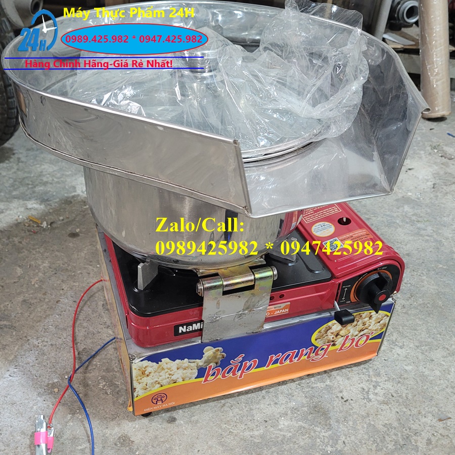 Máy làm bắp mỹ,máy nổ ngô làm bỏng dùng gas mini,gas công nghiệp