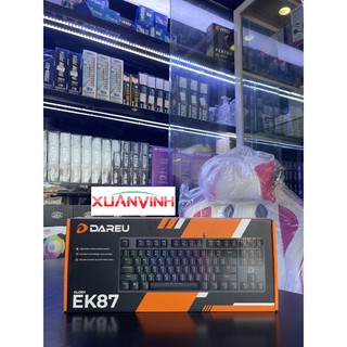 Bàn phím cơ Gaming DAREU EK87 MULTILED Black Led RGB  SWITCH Blue, Red ,Brown ( Chính hãng , NEW )