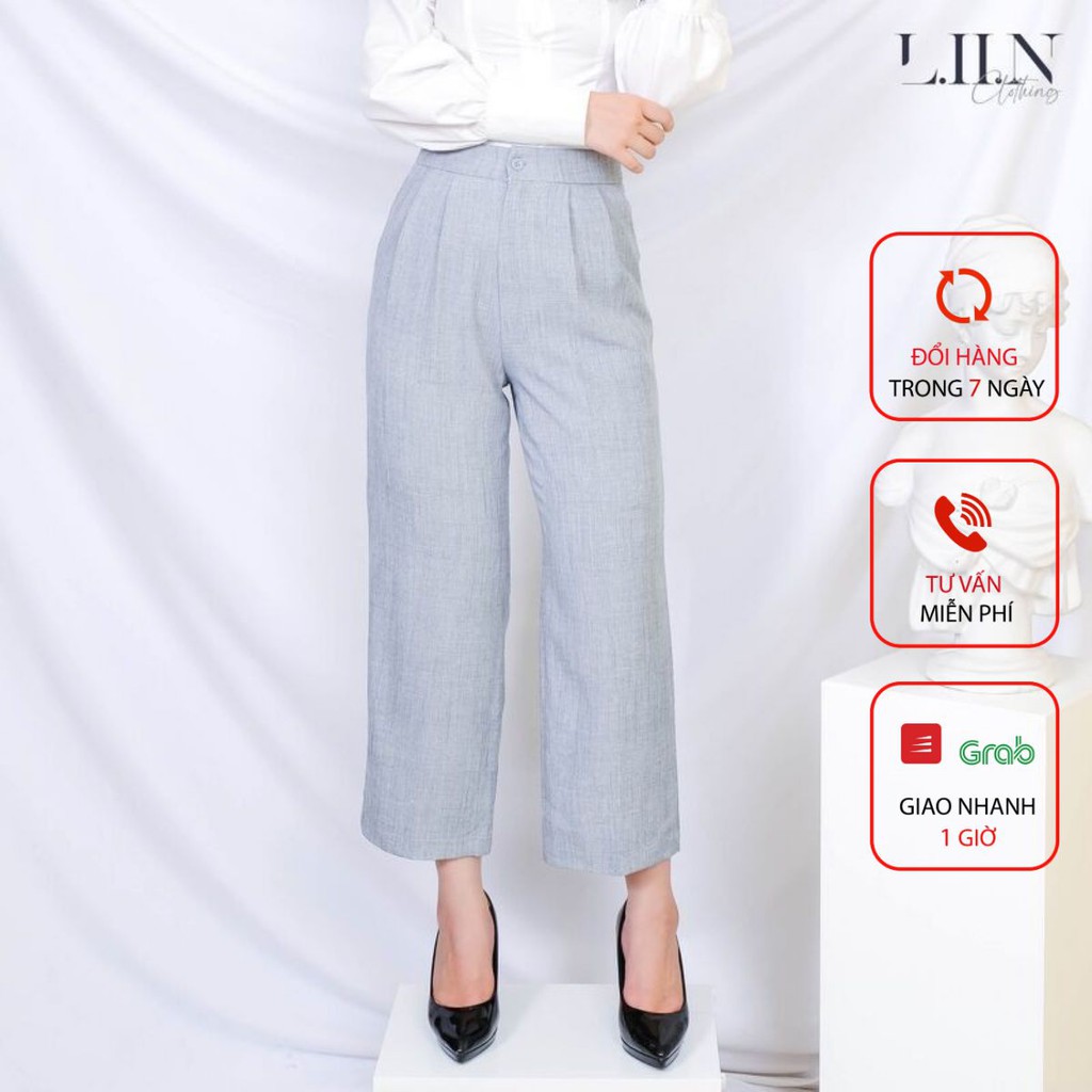 [Freeship đơn từ 0đ] Quần tây nữ công sở ống rộng màu xám Q3304