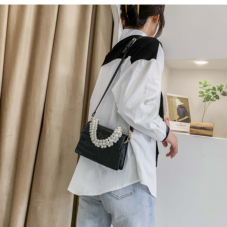 Túi Xách JASMIN NOIR Họa Tiết Da Cá Sấu Thời Trang Xinh Xắn Cho Nữ Giới 2021