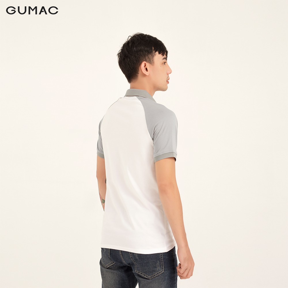 Áo thun polo nam raglan GUMAC đủ màu đủ size, thiết kế basic ATNB132 | BigBuy360 - bigbuy360.vn