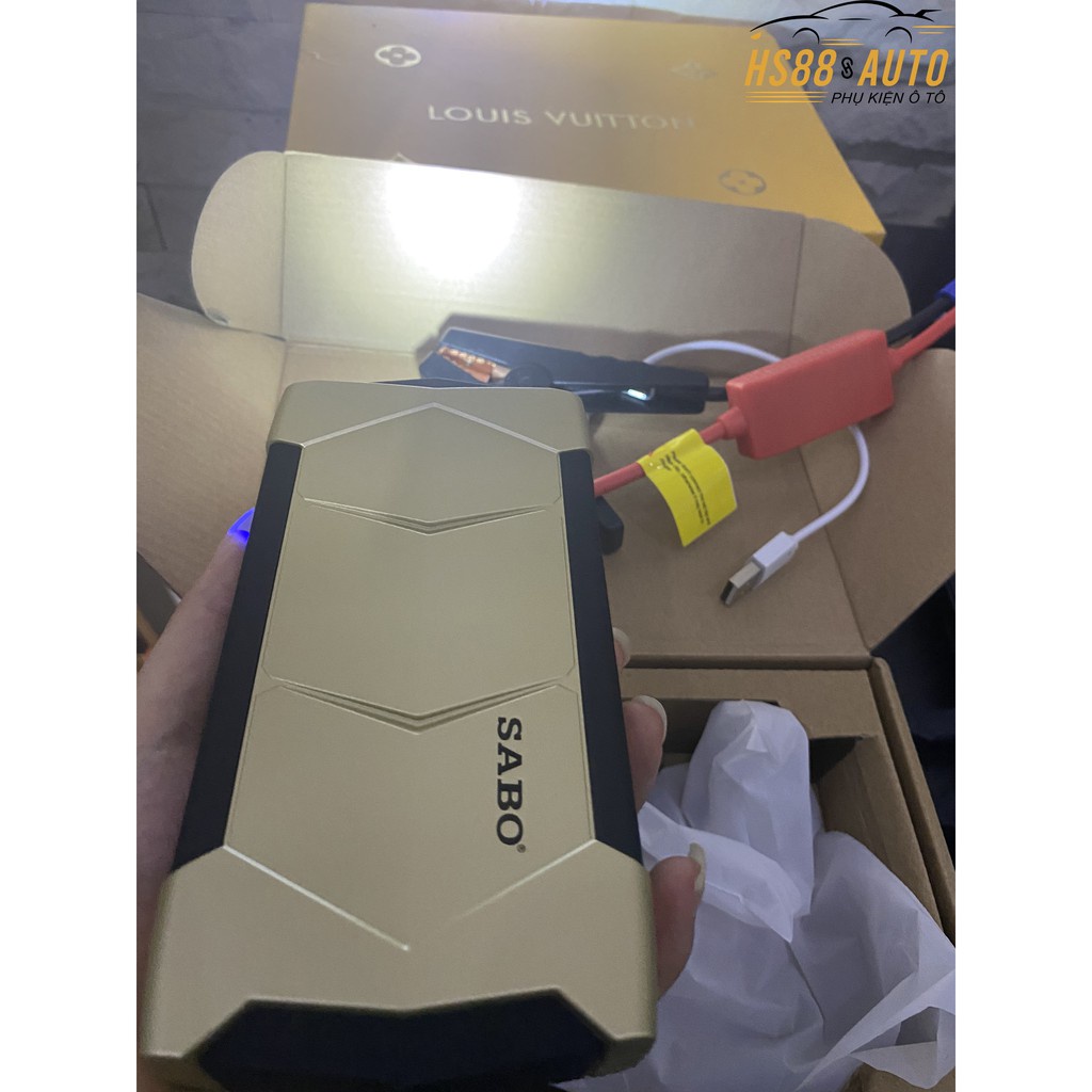 ✶✠Bộ kích nổ bình ắc quy ô tô xe máy kiêm sạc điện dự phòng 12v tích hợp đa chức năng chính hãng SABO