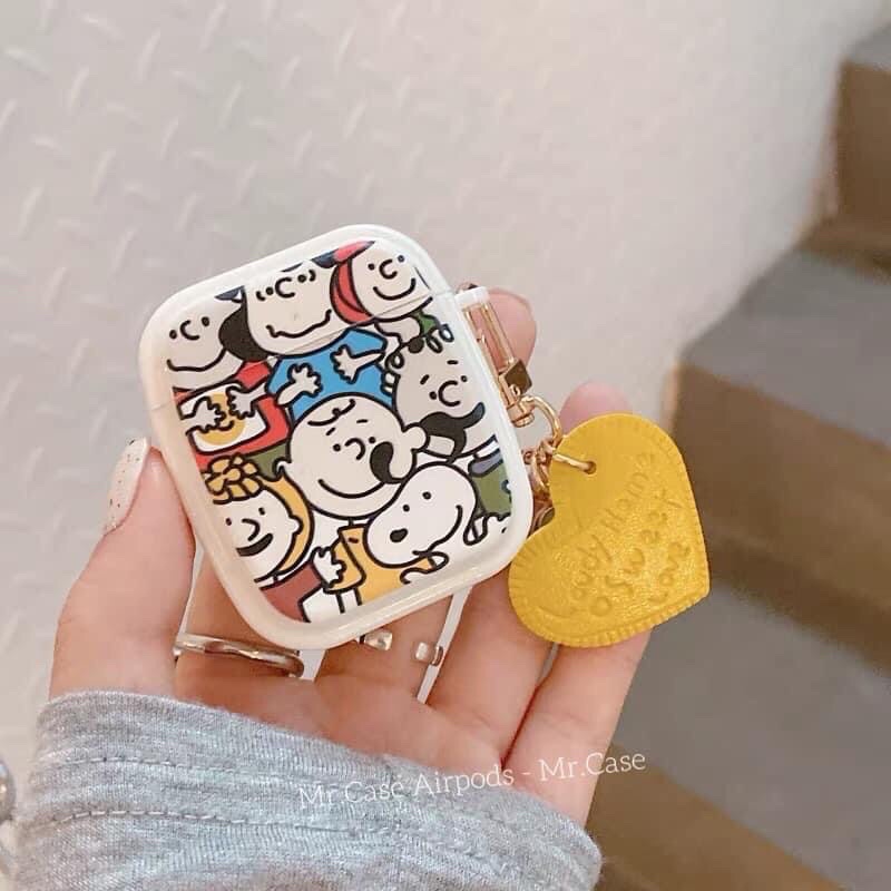 Case Airpods 1/2 /Pro Vỏ Ốp Tai Nghe Hình Charlie Family Kèm Móc Khoá Dễ Thương - Mr.Case AirPods
