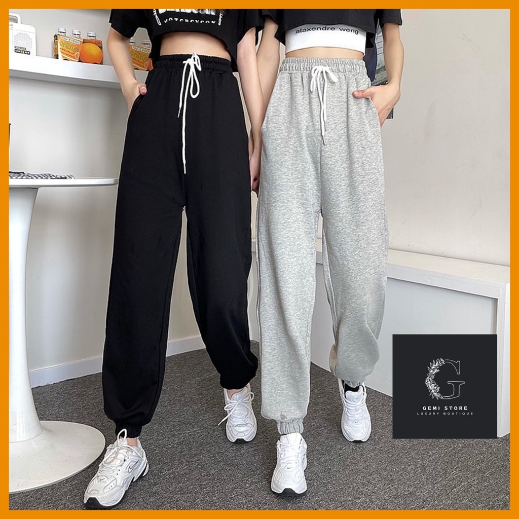 Quần Jogger Nữ Thể Thao Unisex Dày Dặn Phong Cách Ulzzang
