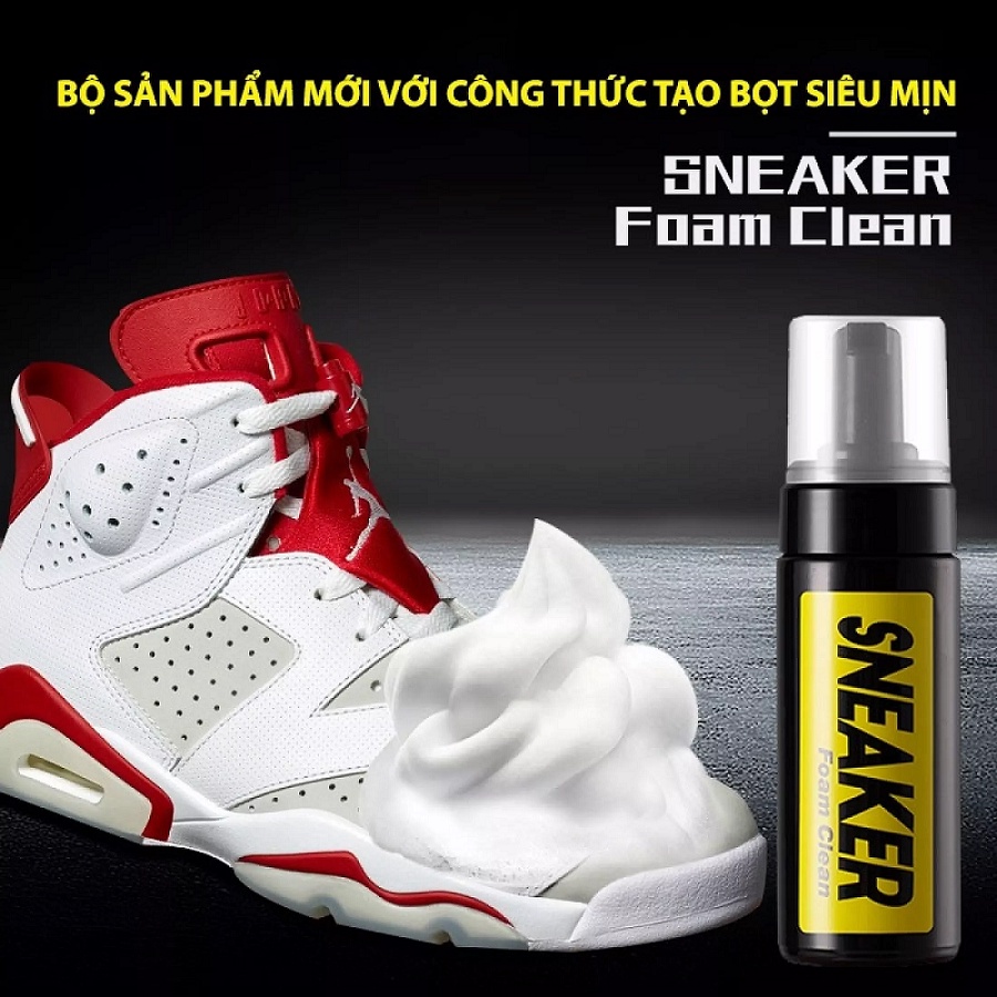 Combo Bộ kit vệ sinh giày Sneaker Cleaning 150ml kèm bàn chải giày và khăn lau siêu mịn