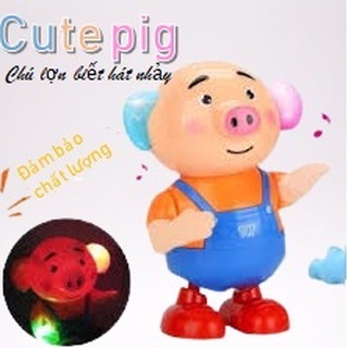 Đồ chơi heo pig dance dễ thương biết nhảy, biết hát có đèn nhấp nháy siêu hay