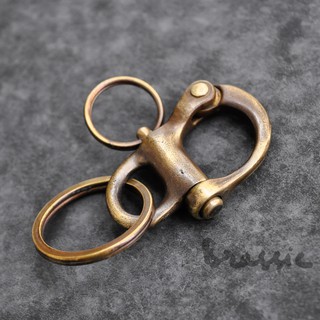 Móc khóa đồng thau antique brass MK18 phong cách vintage WWII