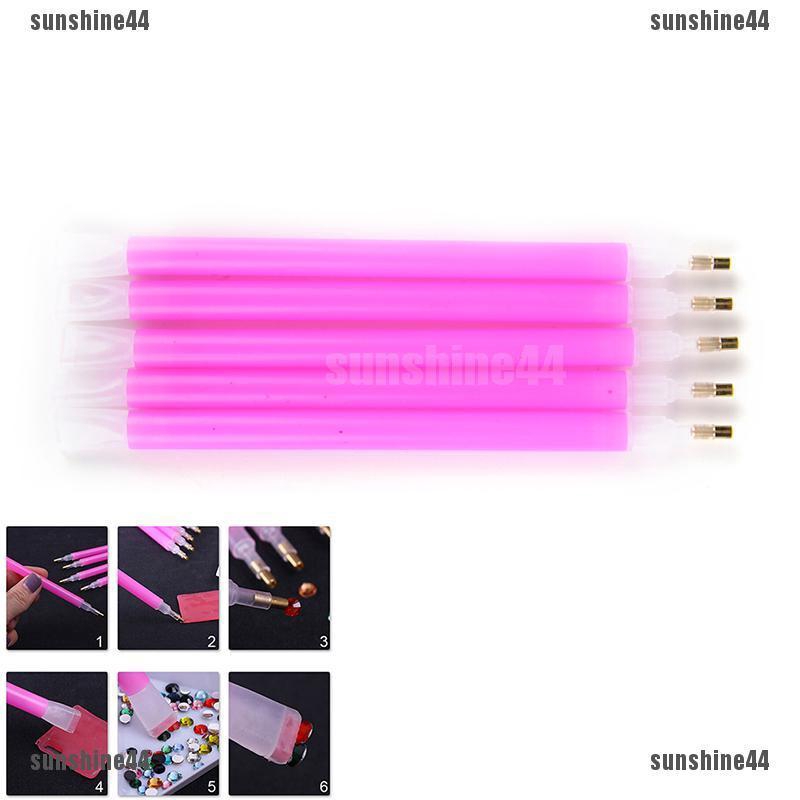 Set 5 Bút Hai Đầu Đính Đá Trang Trí Móng Nghệ Thuật