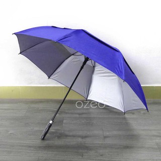Dù 2 Tầng Chống Lật Tự Động 1 Chiều, Ô Golf Cao Cấp Kèo Poly, Nan Sắt Xanh Dương_ozeo