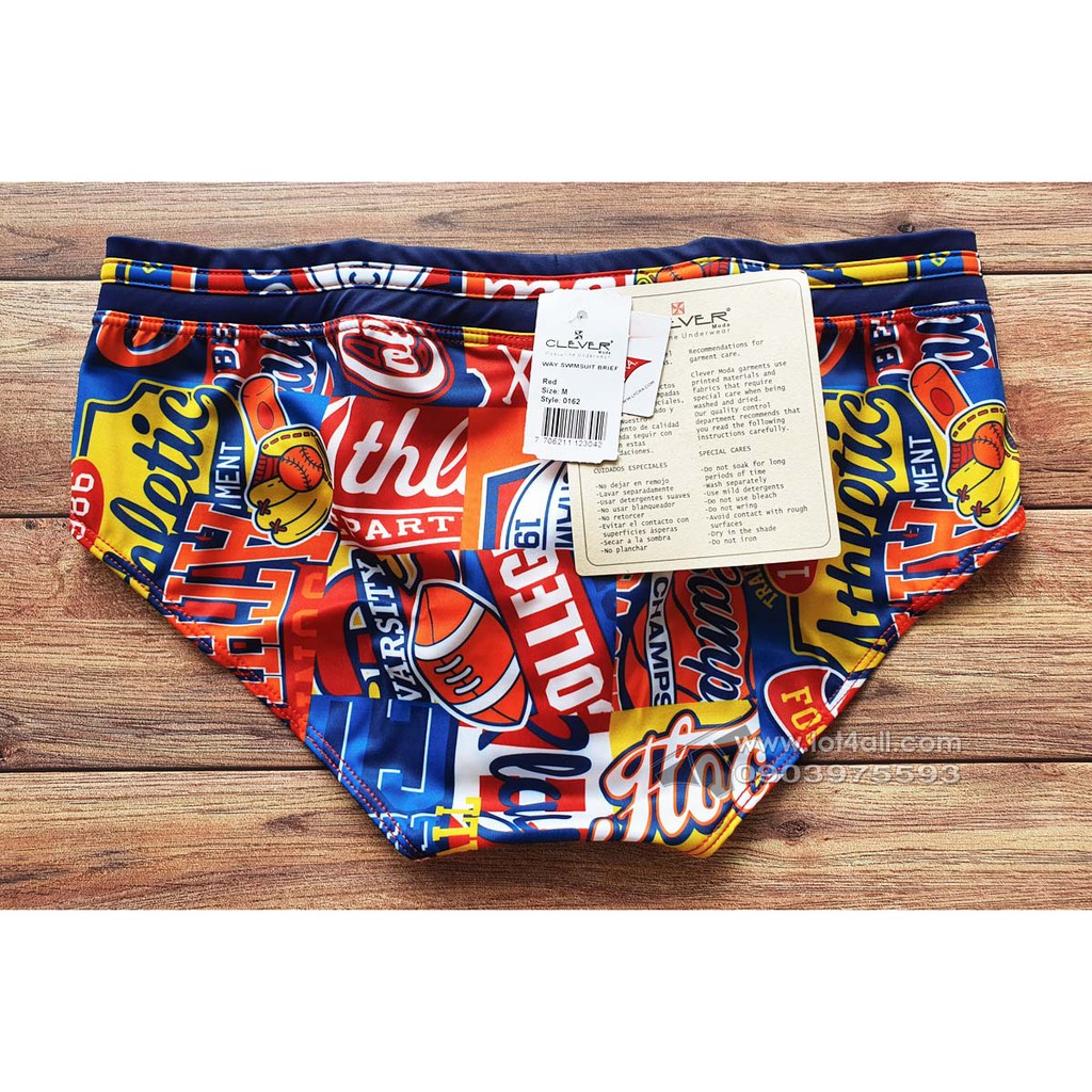 [AUT.] Quần bơi nam Clever 0162 Way Swim Brief Red | BigBuy360 - bigbuy360.vn