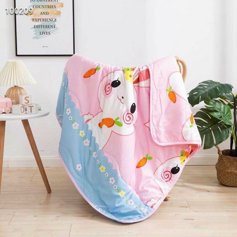 (Giao Màu Ngẫu Nhiên ) Chăn Trẻ Em Chất Cotton Đũi 5D Cho Bé Siêu Xinh Kích Thước 1m1 x 1m3