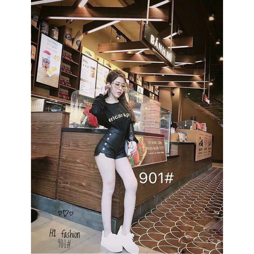 Quần short da khuy sườn Mã 901