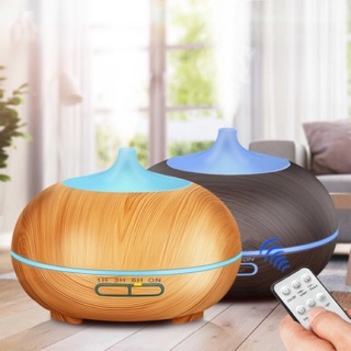 Máy khuếch tán tinh dầu phun sương siêu âm vân gỗ giọt nước 500ml
