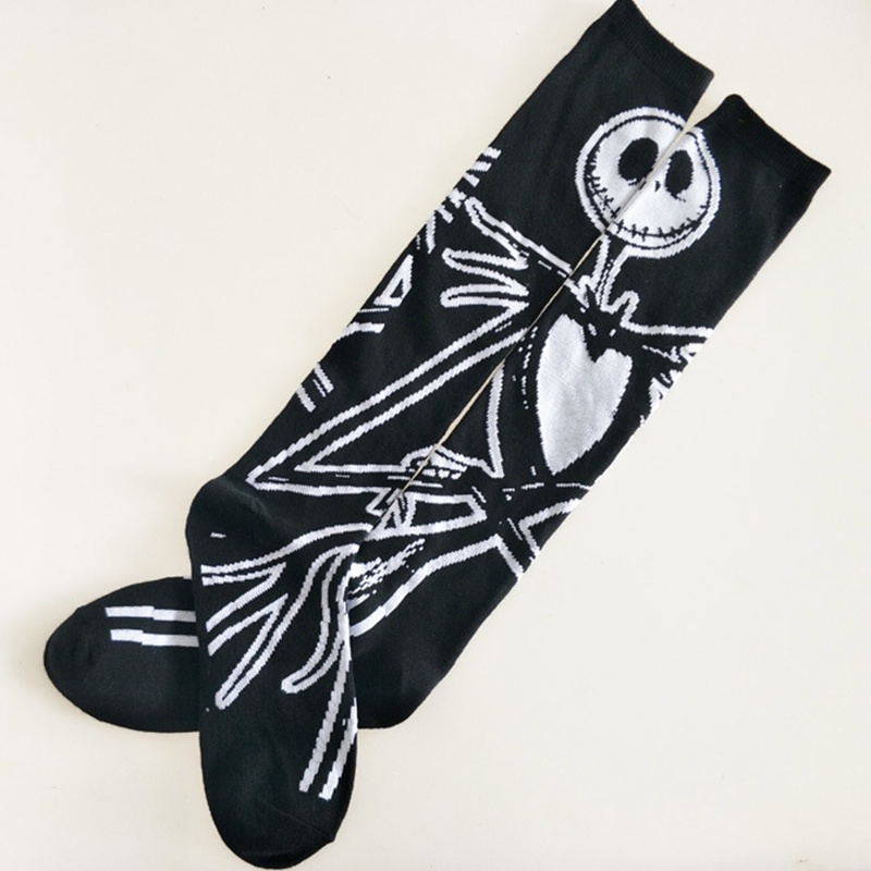 Vớ cotton dài đến đầu gối in họa tiết nhân vật hoạt hình phong cách lolita