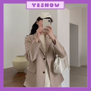 Áo blazer trơn phong cách Hàn Quốc, áo khoác ngoài 1 lớp trơn siêu xinh