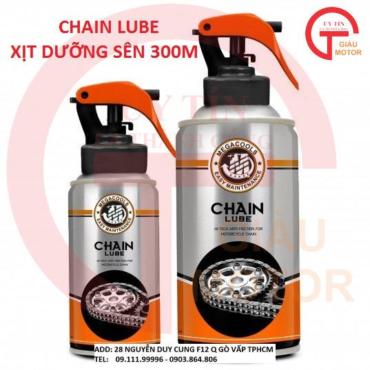 MEGA -CHAIN LUBE XỊT DƯỠNG SÊN 300ML HÃNG MEGACOOL