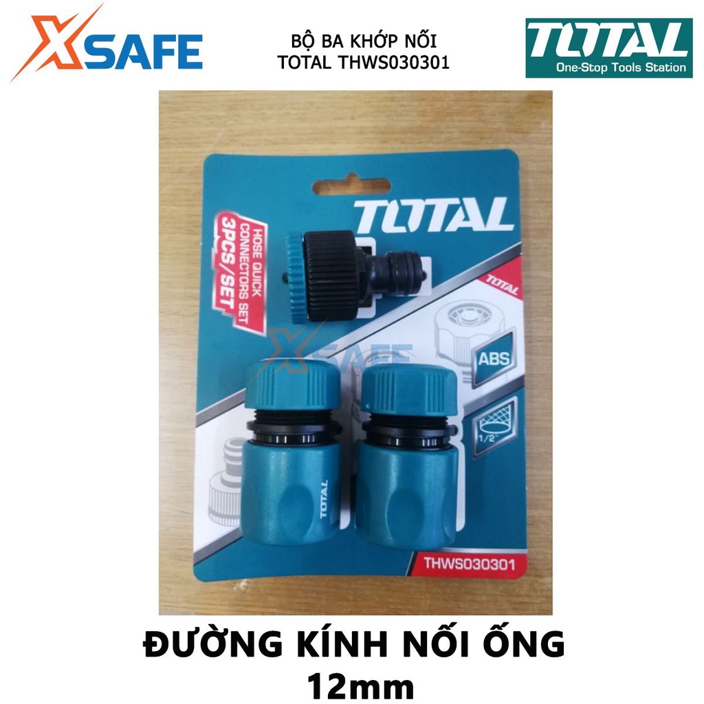 Bộ ba khớp nối TOTAL THWS030301 Khớp nối vòi xịt rửa gắn đường dây dẫn, ống nối thủy lực và các thiết bị truyền tải khác