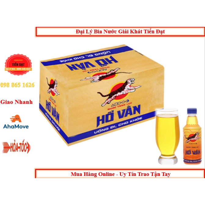 Thùng 24 Chai Tăng Lực Hổ Vằn Vị Dứa 330ml