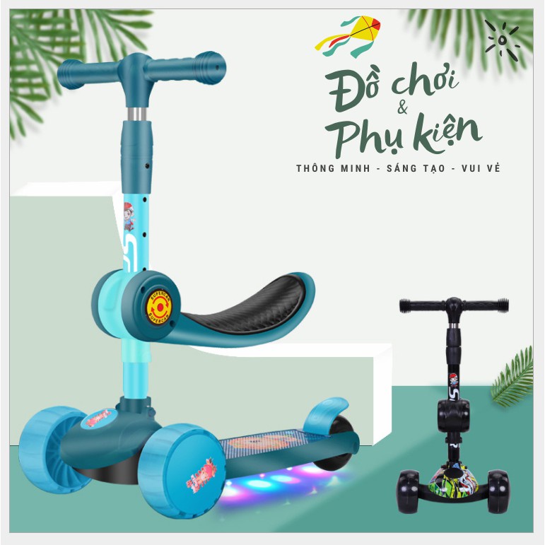 Xe trượt scooter cao cấp GRAFFITI 2 trong 1 cho bé 2-14 tuổi