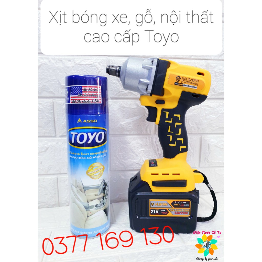 Chai Xịt Bóng Xe Gỗ Da Nội Thất Cao Cấp TOYO MỸ 500ml